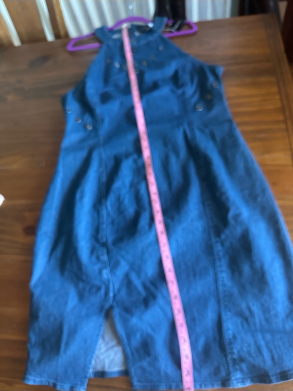 Ashley Stewart NWT Sleeveless Denim Shift Dress - Blue P2P 20” waist 17-18” - Picture 15 of 16